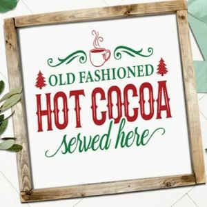 6"x6" canvas and pine holiday sign